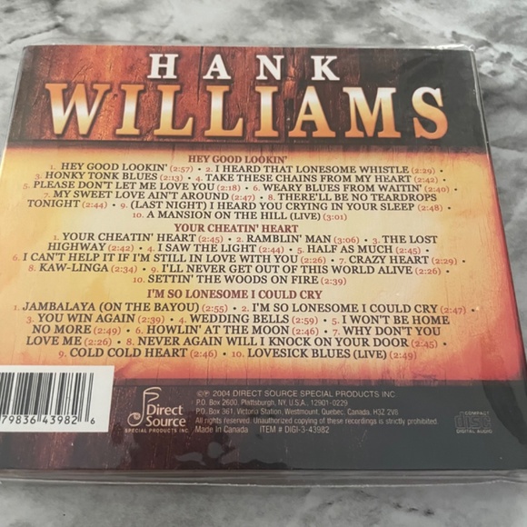 Hank Williams- New 3 CD Compilation Set - Picture 6 of 7